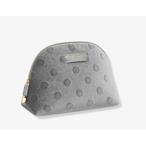 Kate Spade Gray Polka Dot Makeup Bag/Cosmetic Pouch